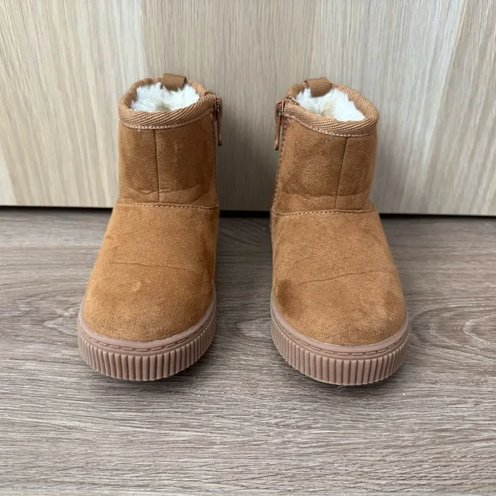 Cat & Jack Tan Faux Suede Winter Boots – Toddler Size 6